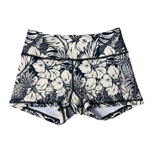 Performance Booty Shorts  - Flowers & Pineapples